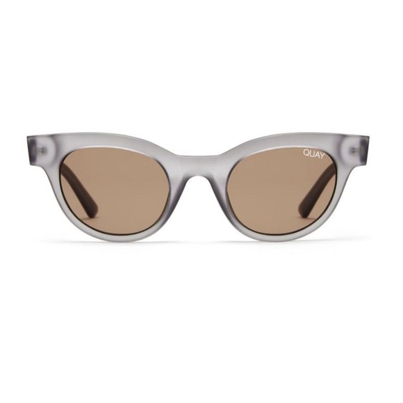 NEW Quay Australia Star Struck Cat Eye Kyle Jenner Sunglasses Gray/Brown - Picture 1 of 9